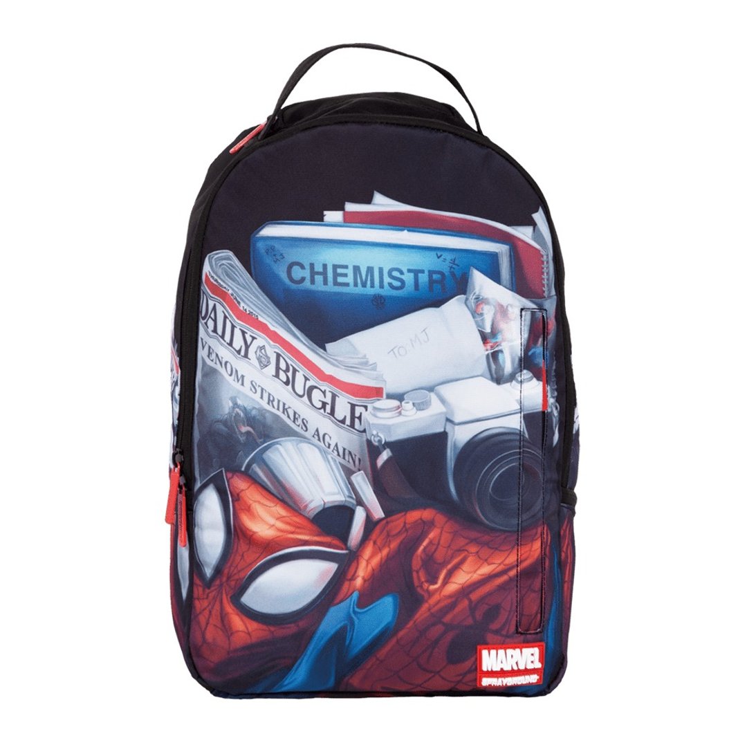 【SPRAYGROUND】DLX MARVEL 联名系列 Day In The Life Of Pete 彼得帕克的日常潮流笔电后背包 - 后背包/双肩包 - 其他材质 黑色