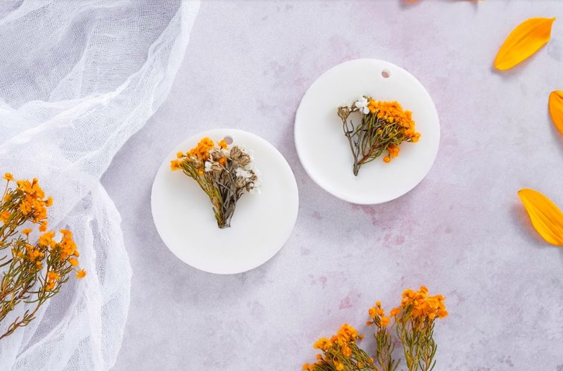 橘　典雅维多 I 三三吾乡天然蜜蜡香氛砖 - 香薰/精油/线香 - 植物．花 橘色