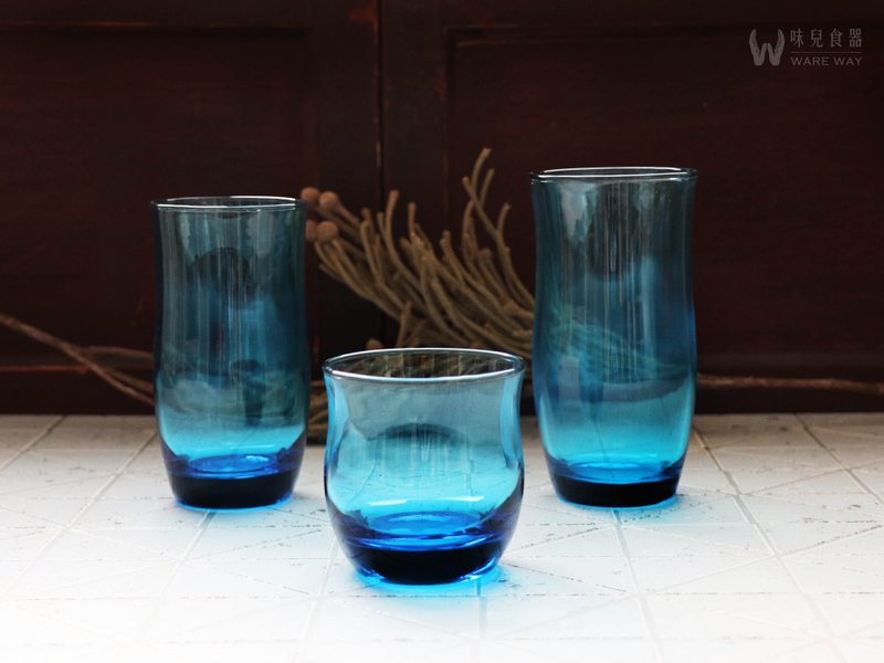 早期水杯－Flair－蓝色激光 Laser Blue (旧物/老件/玻璃) - 玻璃杯 - 玻璃 蓝色