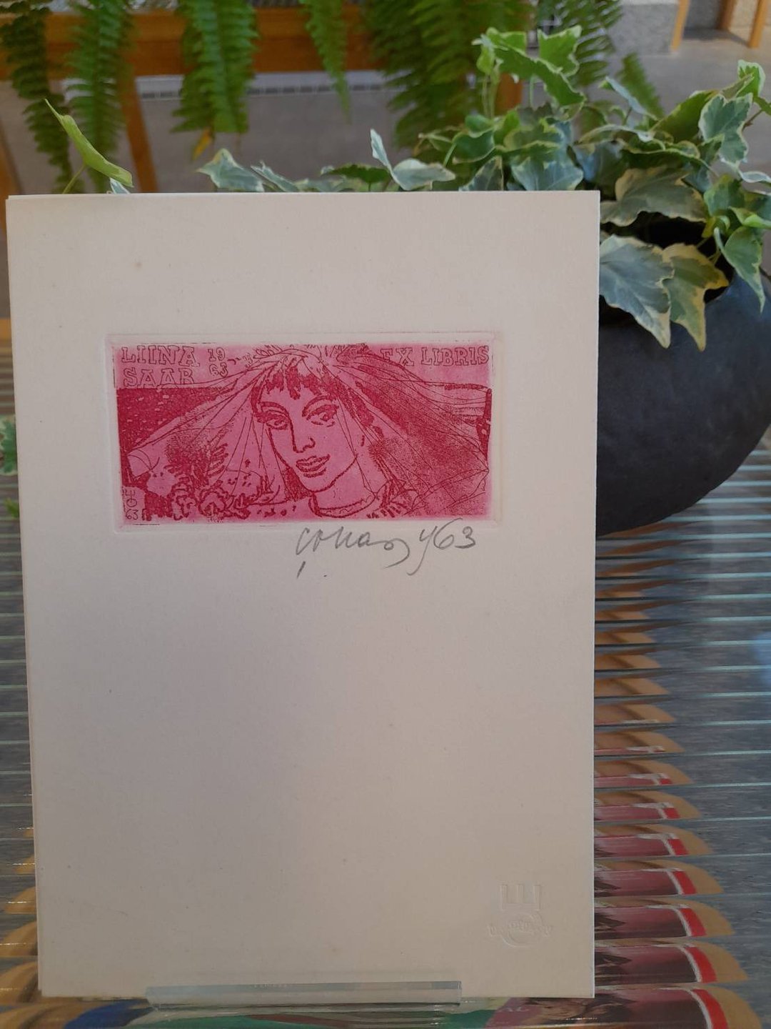 Ex-libris 1963 Evald Okas - 藏书票 - 版画 - LIINA SAAR - 海报/装饰画/版画 - 纸 白色