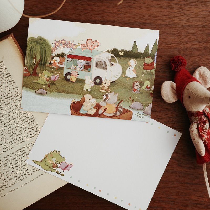 Afternoon Gathering 曼蒂明信片-小老鼠的神奇果实系列 - 卡片/明信片 - 纸 多色