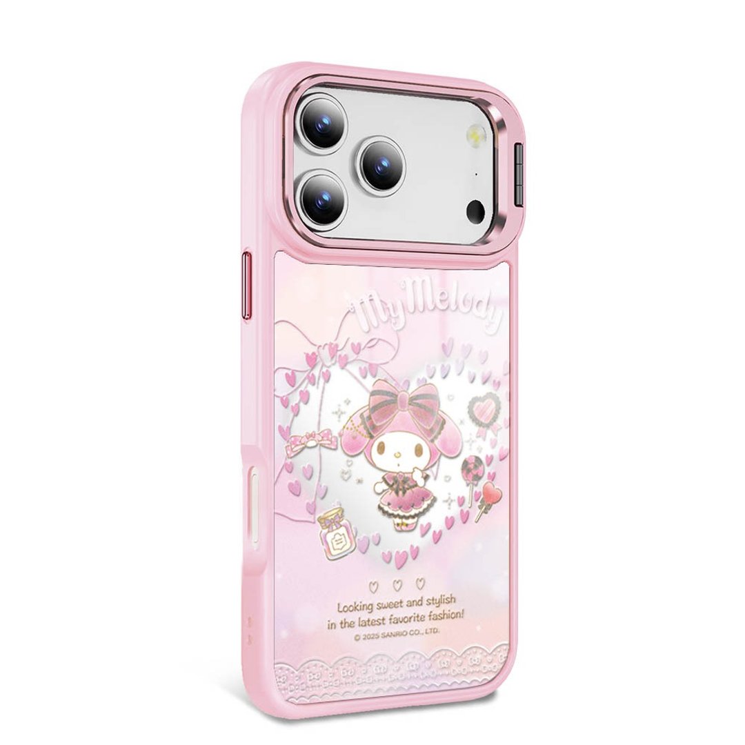 iPhone 全系列 防摔合金框隐形立架镜面磁吸壳 - 甜心美乐蒂 - 粉框 - 手机壳/手机套 - 其他材质 多色