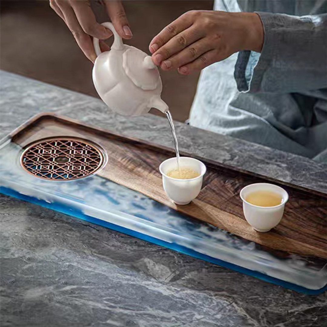 胡桃木雪岩干 / 湿 两用泡茶盘 - 茶具/茶杯 - 木头 