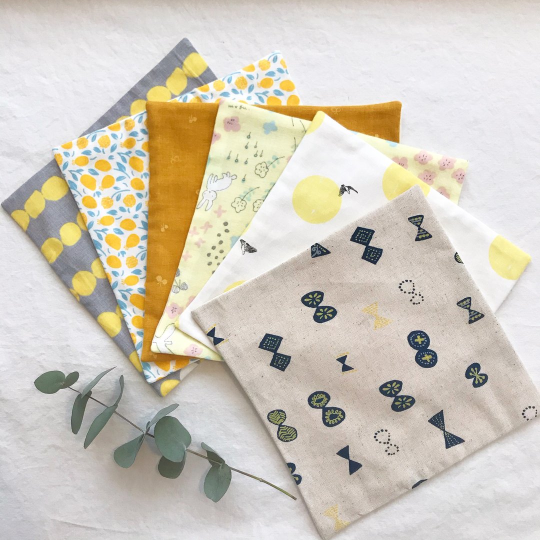 Happy bag / set of 3 gauze handkerchiefs - 手帕/方巾 - 棉 白色