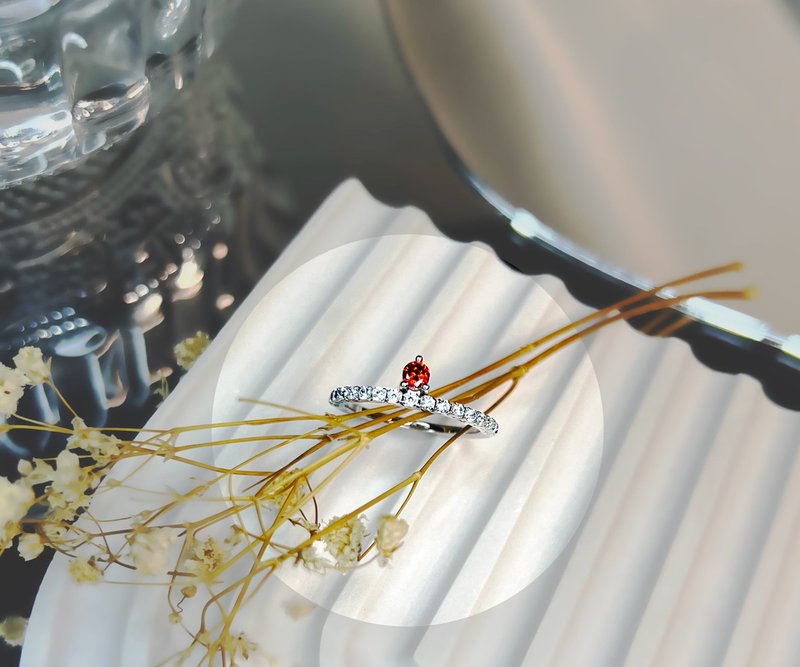 花心兔 简约款戒指_余晖之吻 - 戒指 - 其他金属 银色