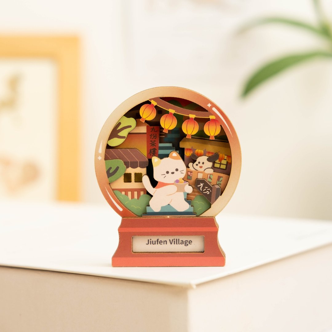 【微风景磁铁-九份山城】台湾纪念品 / 磁铁 / 居家装饰 - 冰箱贴/磁贴 - 木头 多色