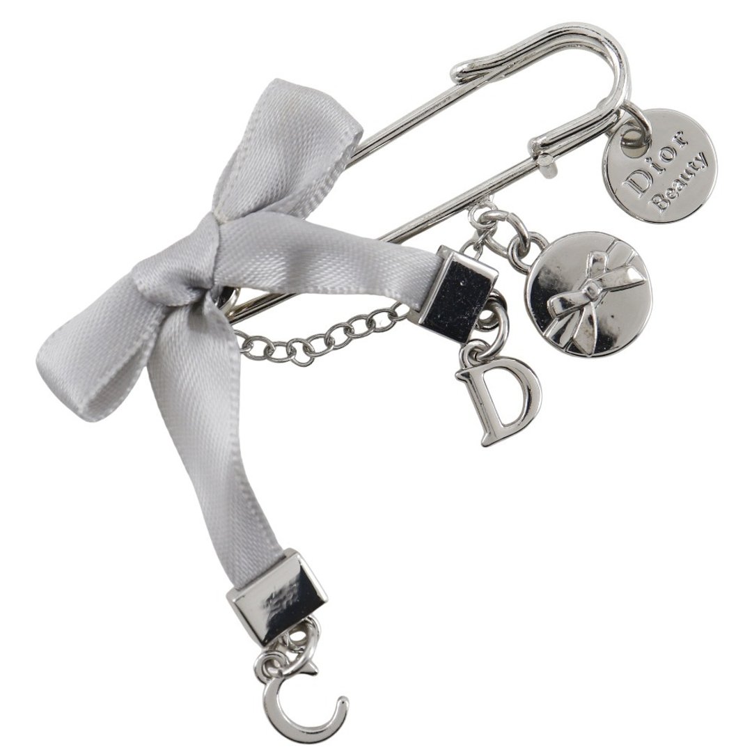 【日本直送】Christian Dior 迪奥 胸针 饰针 CD Logo × 金属 灰色 缎带 约11g 女仕款【二手品】 - 胸针 - 其他金属 银色