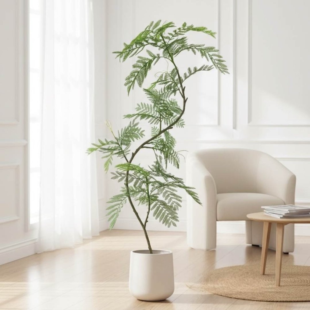 【免养护】梦想成真北欧森林蓝花楹 1.8 米室内大型仿真植栽 - 摆饰 - 塑料 绿色
