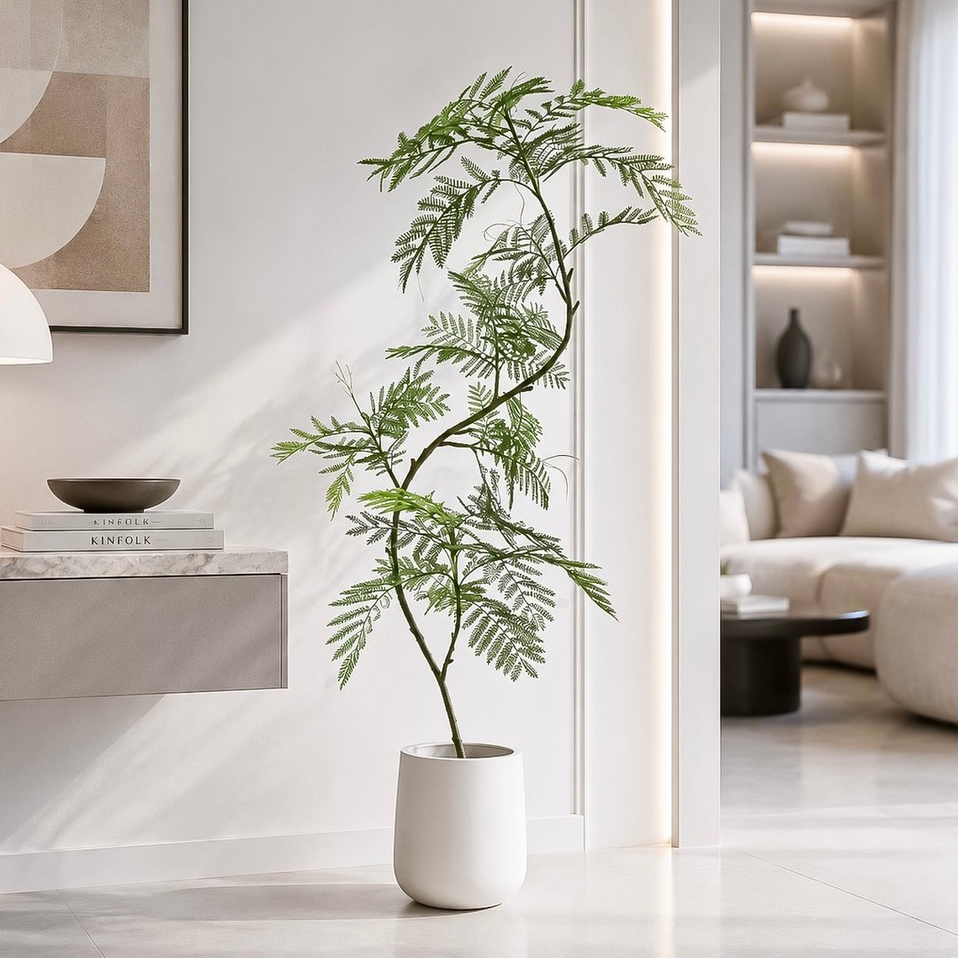 【免养护】梦想成真北欧森林蓝花楹 1.8 米室内大型仿真植栽 - 摆饰 - 塑料 绿色