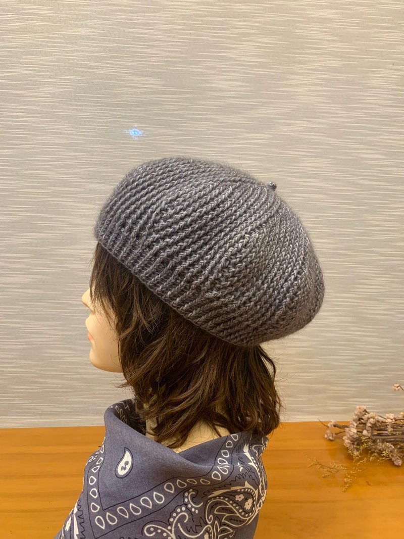 完美画家毛线帽。。立体/灰色画家帽。意大利线材钩织。 - 帽子 - 羊毛 