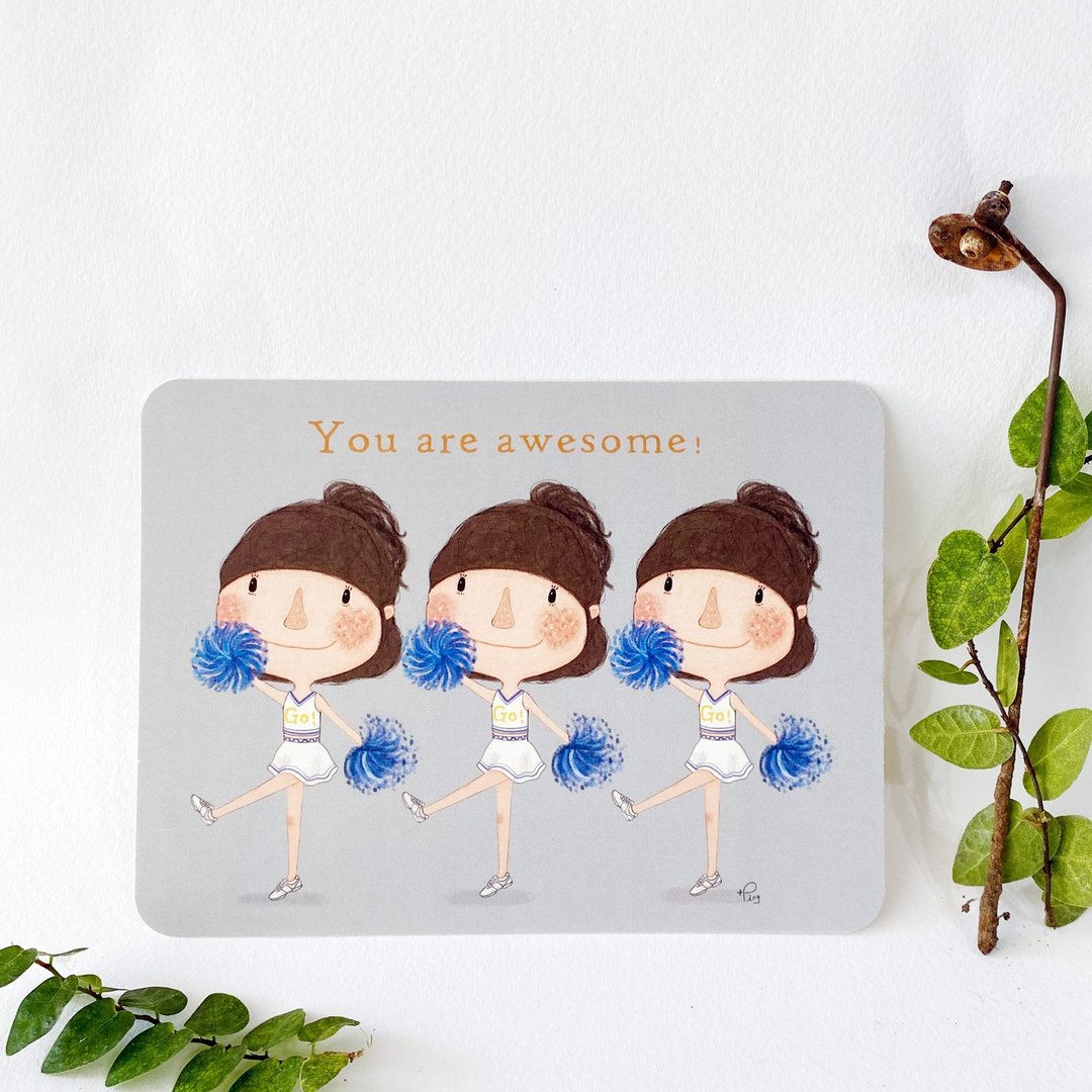 万用卡/祝福卡/感谢卡/Dolly朵力/You are awesome! - 卡片/明信片 - 纸 蓝色