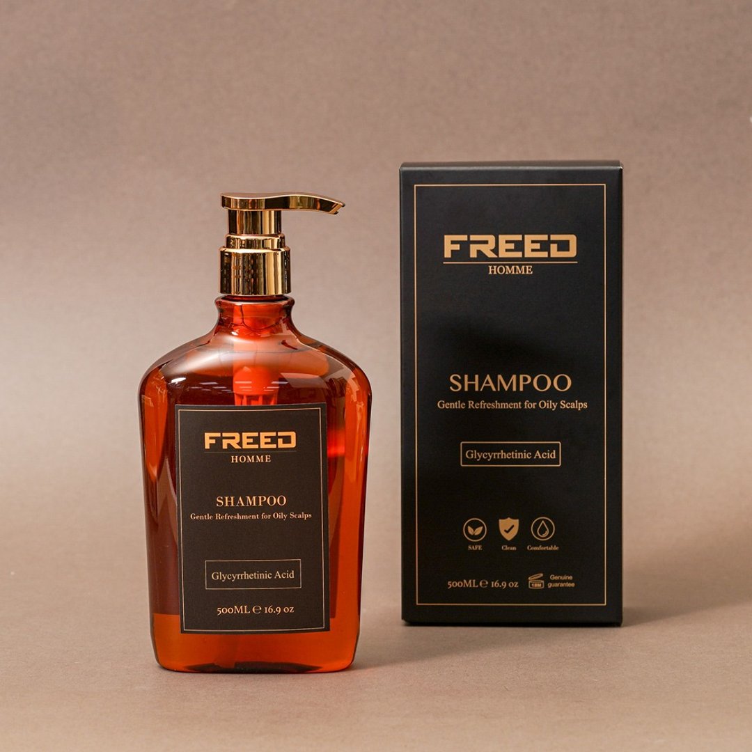 【FREED】男士极致香氛洗发露 - 甘草次酸 500ML 定制刻字 定制化 - 洗发用品 - 塑料 橘色