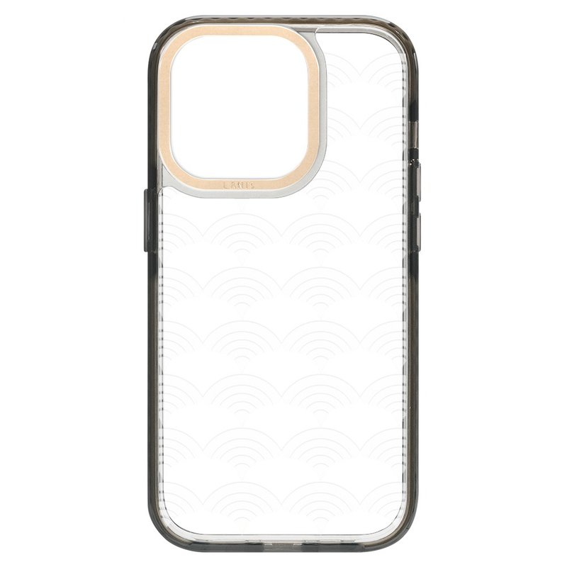 台湾花窗 扇子花 透黑框 iPhone 16 15 14 13 Pro Max 透明防摔壳 - 手机壳/手机套 - 环保材料 透明