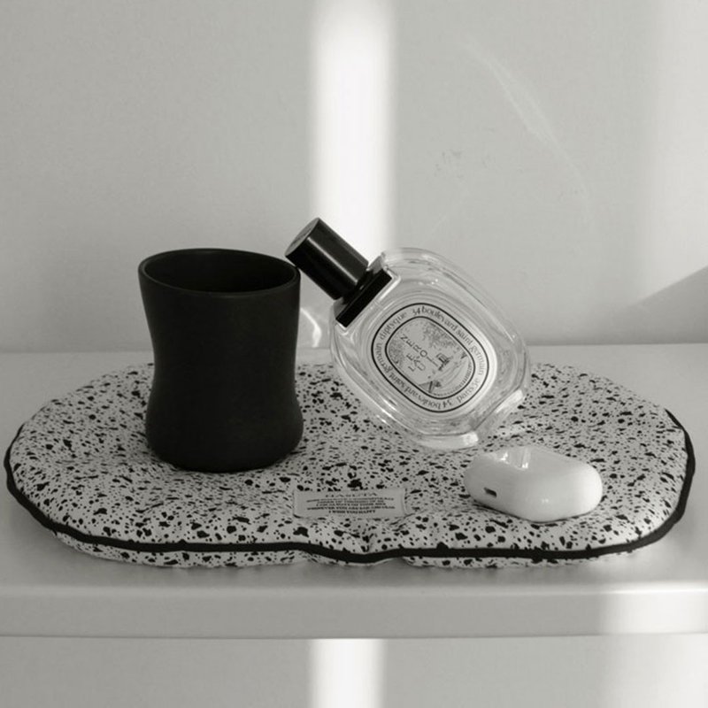 MARBLE MAT - 其他 - 棉．麻 黑色