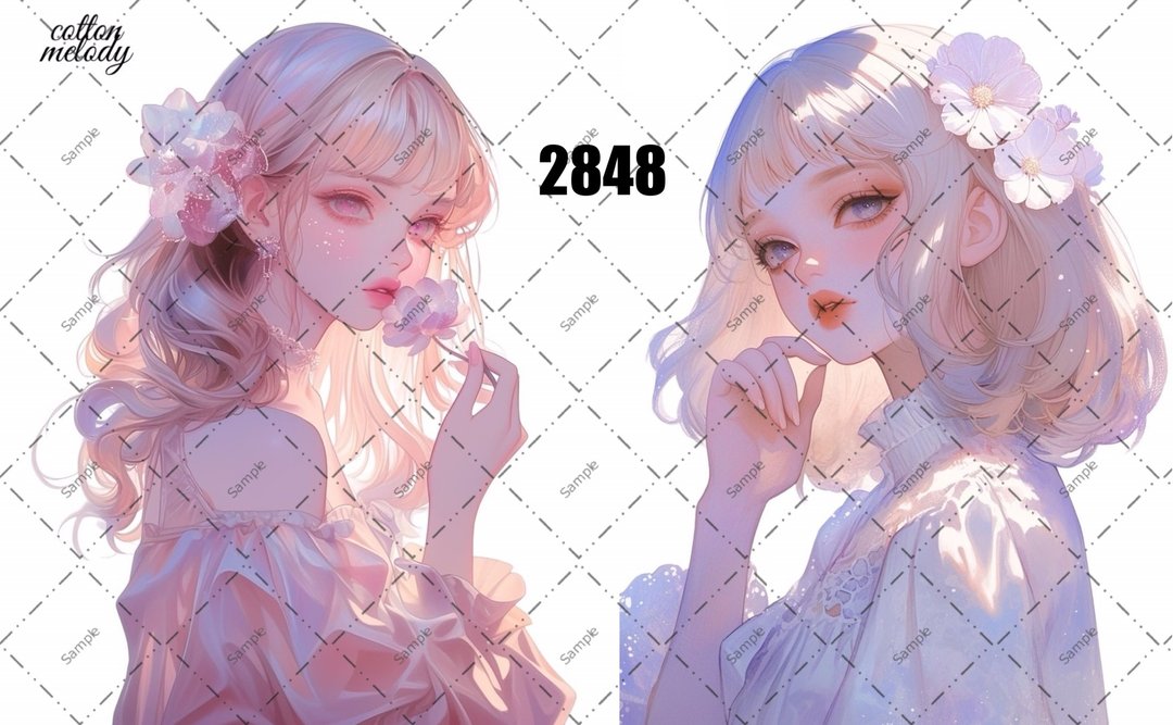 original sticker no.2848 人物贴纸 原创贴纸 原创人物贴纸 装饰贴纸 cotton melody - 贴纸 - 纸 