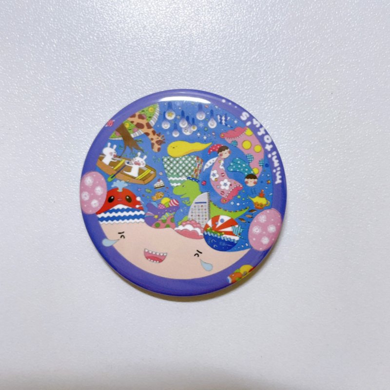 mimitofu's planet 大圆胸章 外星人4号 紫色 - 胸针 - 不锈钢 多色