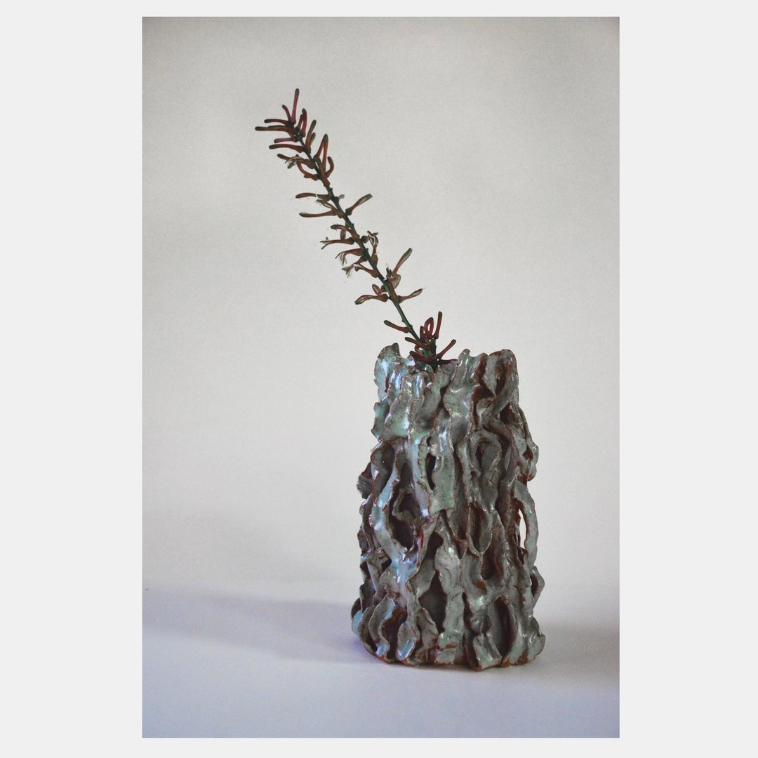 花器 关庙面Guan Miao noodle vase - 花瓶/陶器 - 陶 绿色