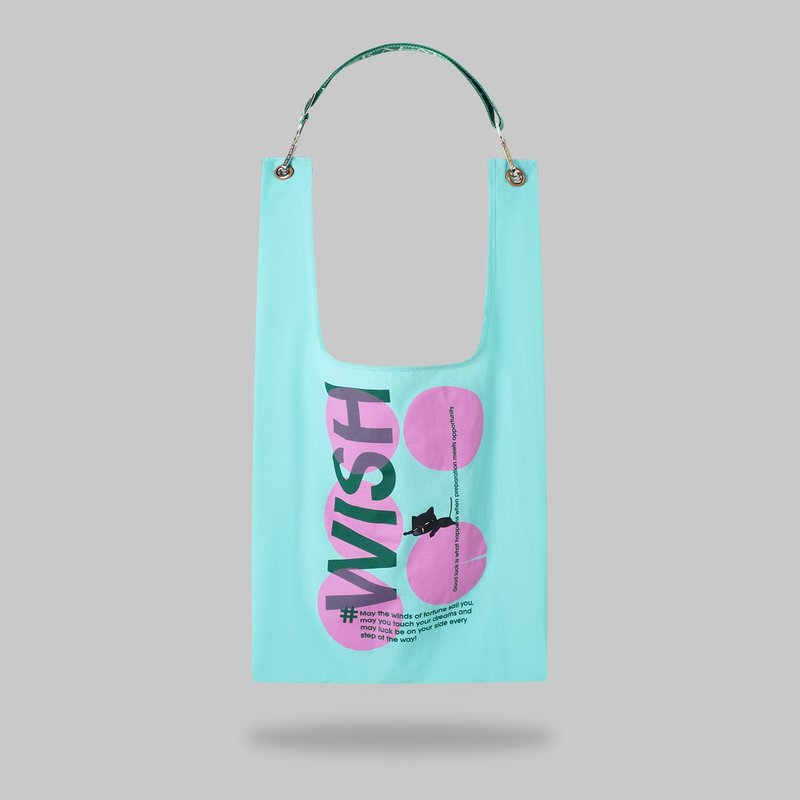 Wish Toby Bag | 配可拆式刺绣肩带 - 侧背包/斜挎包 - 其他材质 蓝色