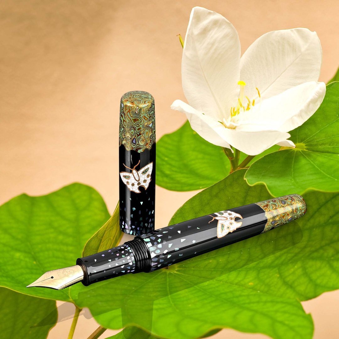 新品 CYPRESS【变涂–幸运灵蛾】原创设计 传统工艺 气密套钢笔 - 钢笔 - 其他材质 多色