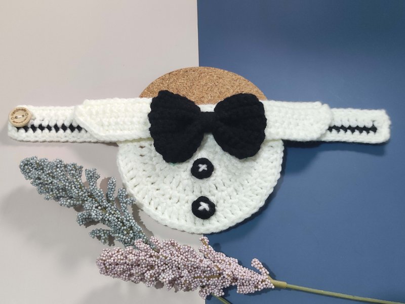 【小绅士煲呔- 黑】手制宠物颈带/颈圈 - 针织 - 项圈/牵绳 - 棉．麻 多色