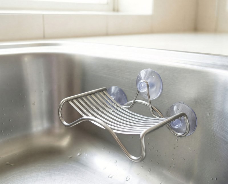 免钻孔贴挂系列肥皂架　肥皂盘　肥皂盒　菜瓜布架　304不锈钢制 - 卫浴用品 - 不锈钢 银色