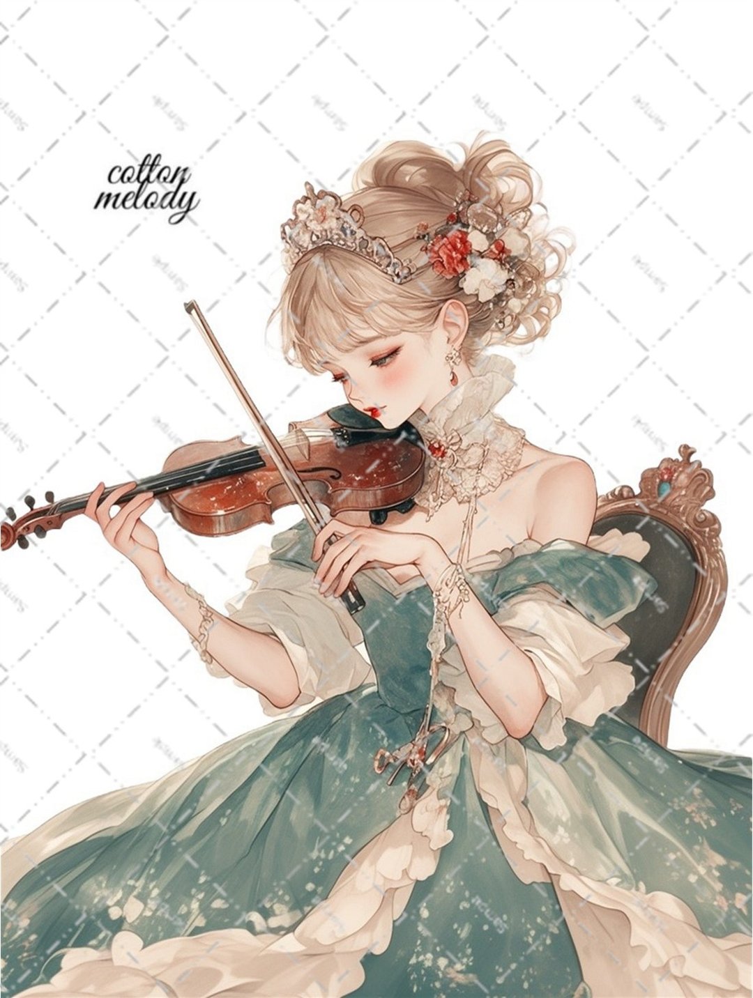 original sticker no.7158 人物贴纸 原创贴纸 人物贴纸 女孩贴纸 原创人物贴纸 - 贴纸 - 纸 