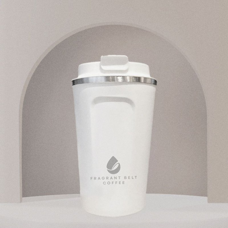 【咖馡带Fragrantbelt】咖啡随行杯(380ml) - 保温瓶/保温杯 - 不锈钢 白色