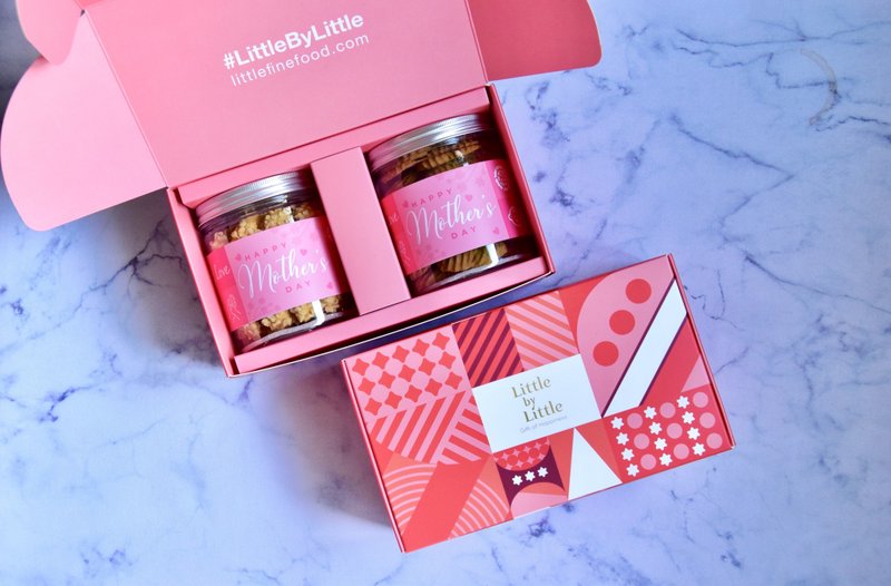 【母亲节礼盒】大福礼盒 ft. 手工曲奇 - 手工饼干 - 新鲜食材 粉红色