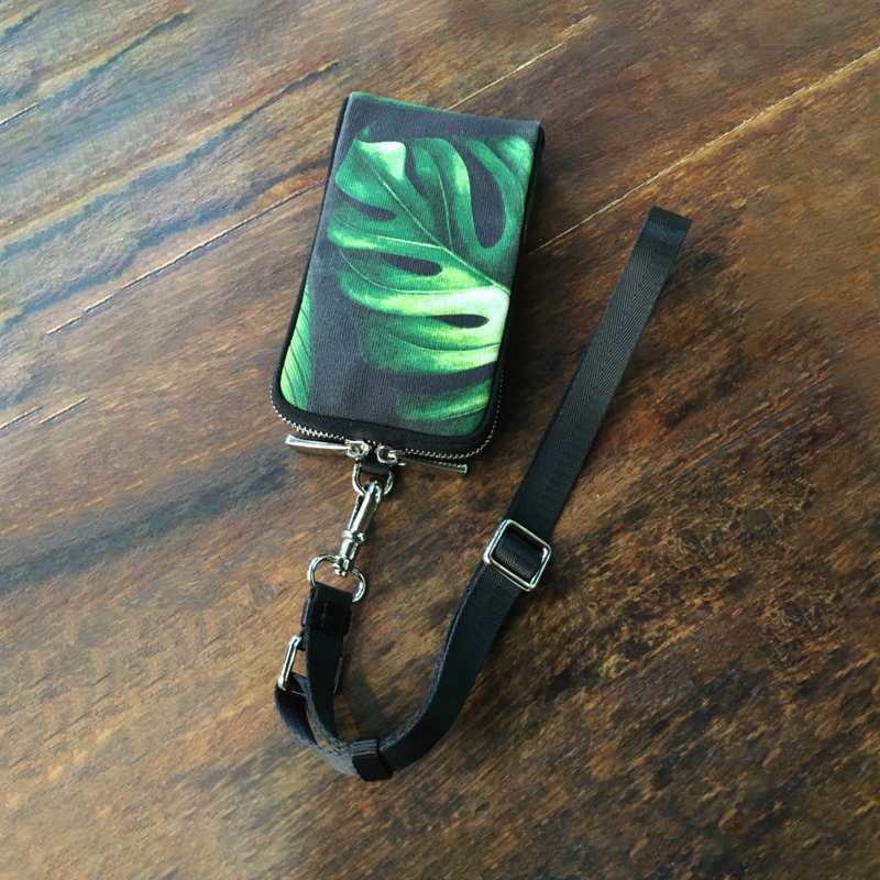Phone Pouch - BL - 零钱包 - 棉．麻 黑色
