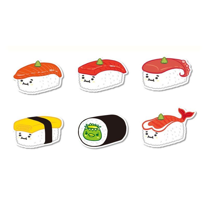 防水贴纸-好吃寿司 - 贴纸 - 防水材质 红色