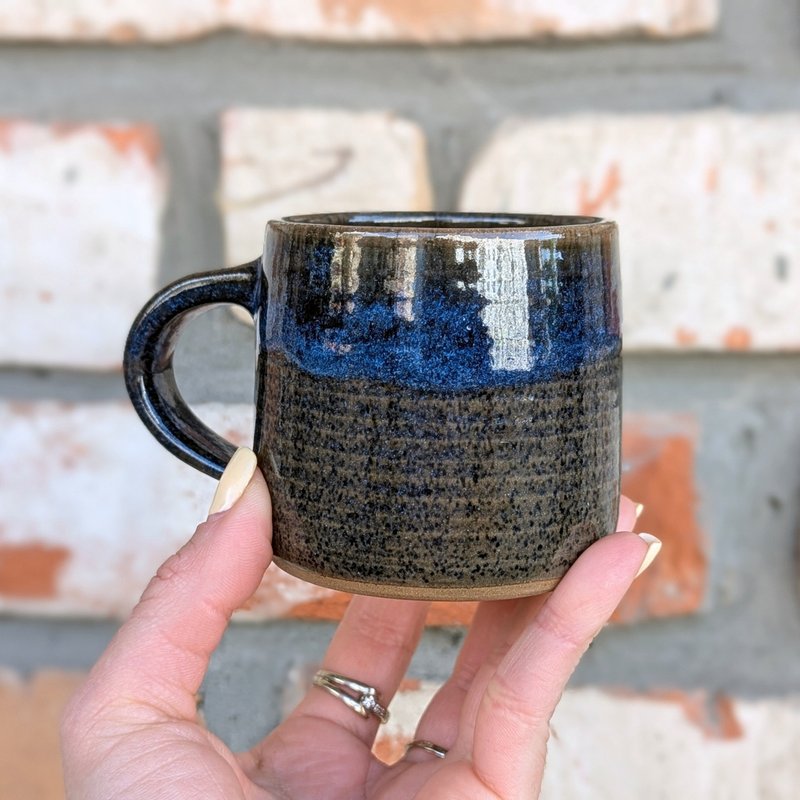 小咖啡杯 170ml/150ml 乌克兰陶器杯 手工制作 - 其他杯子 - 粘土 蓝色