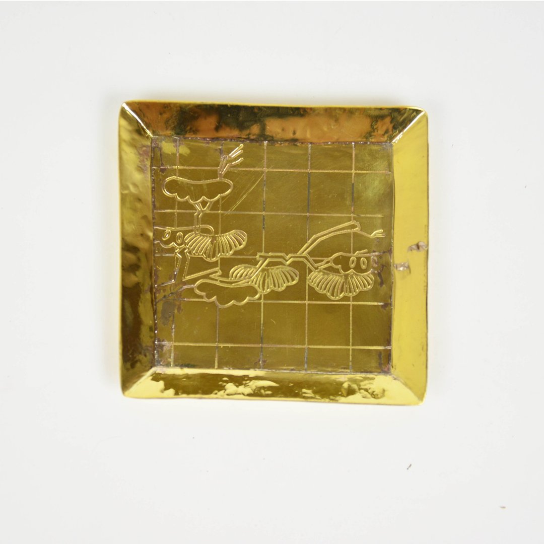 黄铜小碟-树芽-公平贸易-闲隅X茧裹子 - 浅碟/小碟子 - 其他金属 金色