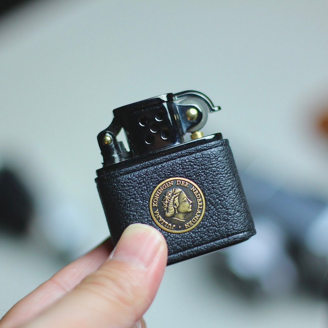 一皮一木手工手工复古纯铜老式煤油打火机高档礼品防风个性真皮 - 其他 - 其他材质 多色