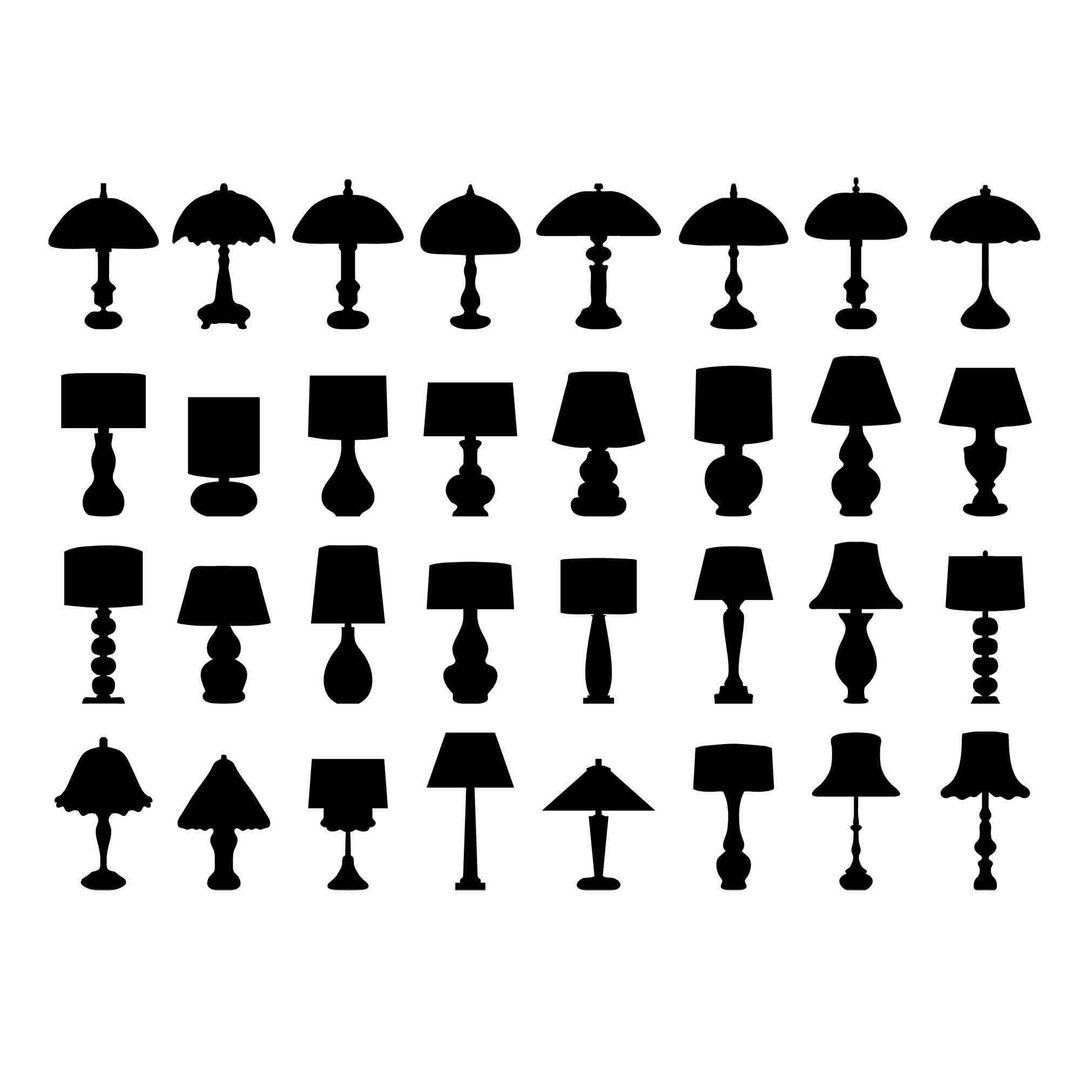 Lamp svg, table lamp svg, lamp template, lamp pdf, table lamp pdf, lamp cut file - 图文模板设计 - 其他材质 