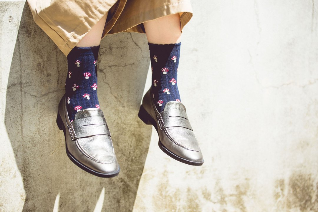 ♦ Have A 菇 Day ♦＿NAKID SOCKS_袜子_短袜_棉袜 - 袜子 - 棉 蓝色
