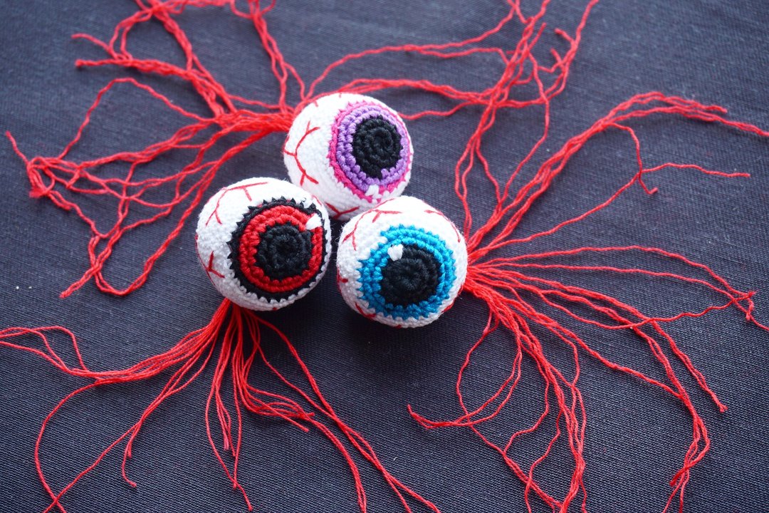 万圣节 大眼仔 扣针 饰物 Halloween Big Eye Brooch - 胸针 - 棉 透明