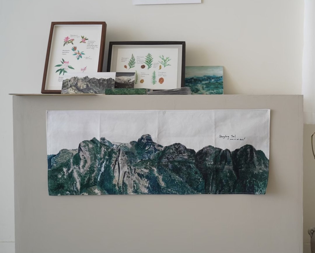 台湾高山挂布 - 圣棱线 - 海报/装饰画/版画 - 棉 绿色