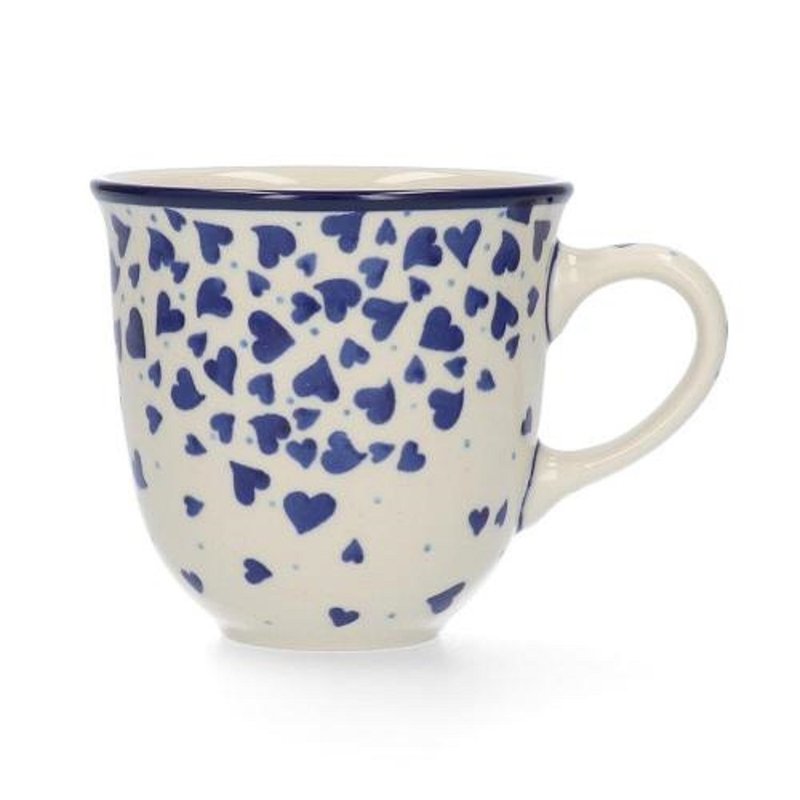 波兰陶 Hearts 马克杯 330ml - 咖啡杯/马克杯 - 陶 多色