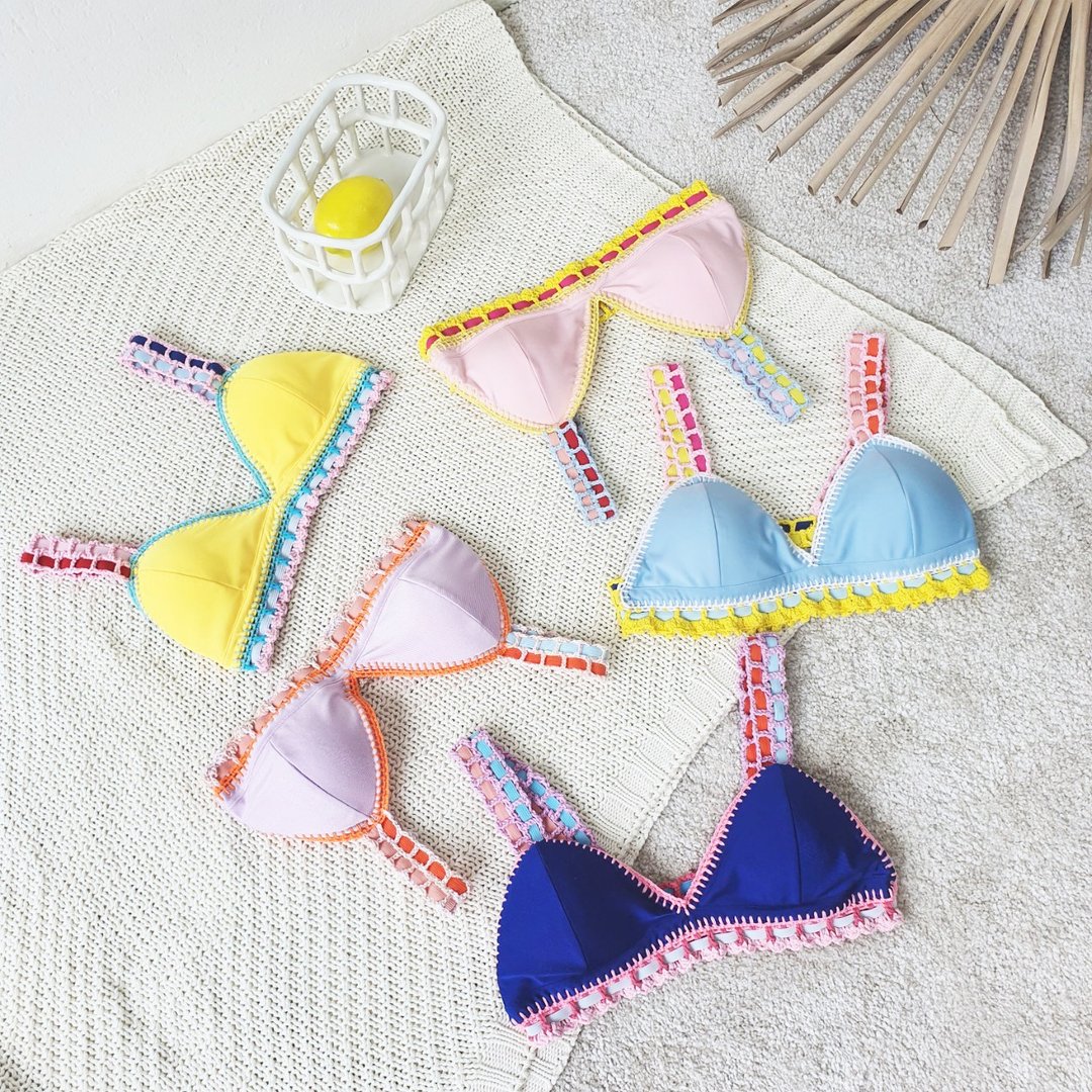 Lycra Lena Crochet Top - 女装运动内衣 - 棉 多色