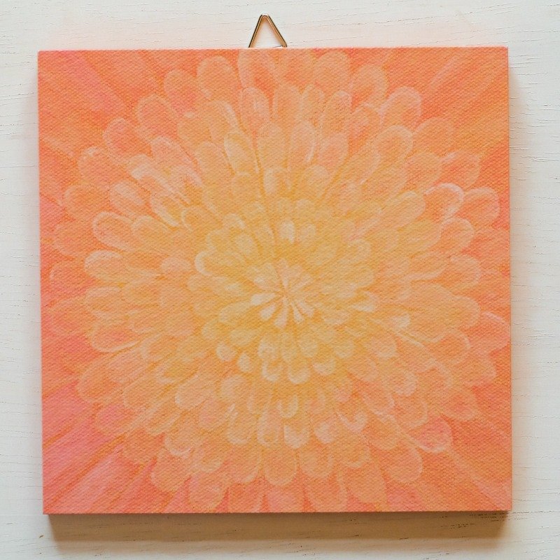 Art panel No.43 / Light Flower - 海报/装饰画/版画 - 纸 橘色
