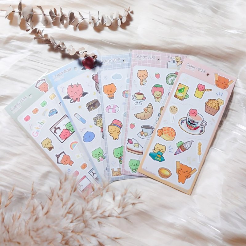 小熊软糖主题贴纸 - 贴纸 - 纸 
