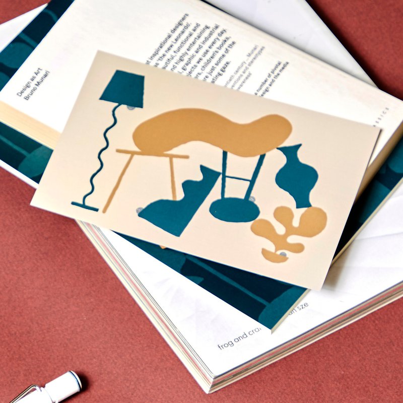 HIDE & SEEK Postcard : Cream Size 4x6 inches - 卡片/明信片 - 纸 卡其色