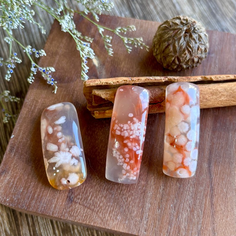 花开时节-樱花玛瑙选织 - 手链/手环 - 玉石 红色