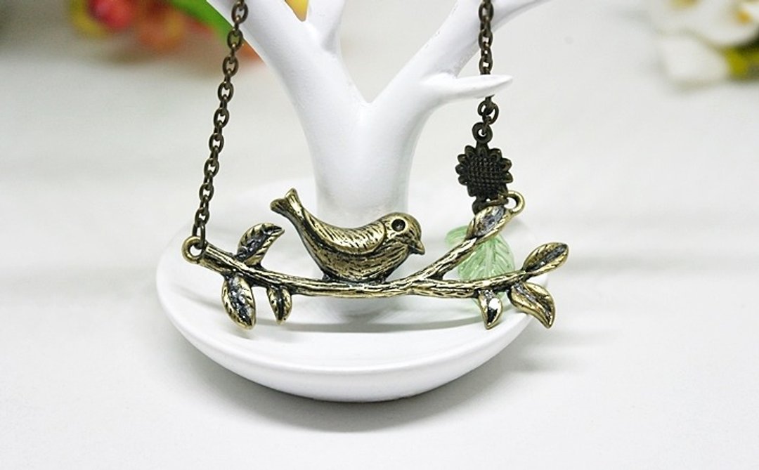 合金项链-BiRd－限量X1－ - 项链 - 其他金属 绿色