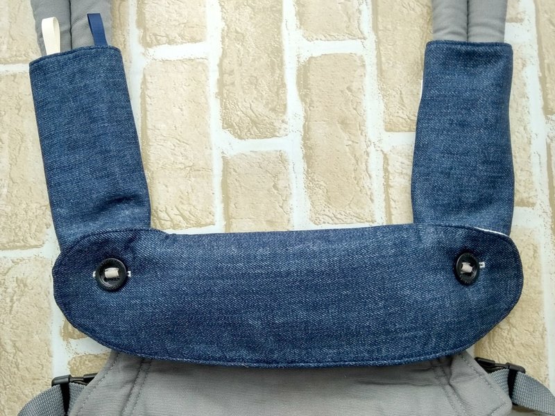 Ergo 360 / Adapt / Omni BIB, Drool Pads, 嬰兒背帶口水巾, Navy Denim Print, Double Gauze - 其他 - 棉．麻 蓝色