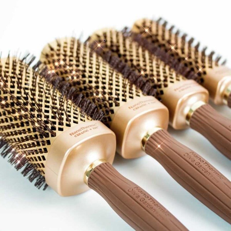 美国 Olivia Garden NTS 陶瓷离子黄金方梳 - 彩妆刷具/镜子/梳子 - 其他材质 金色