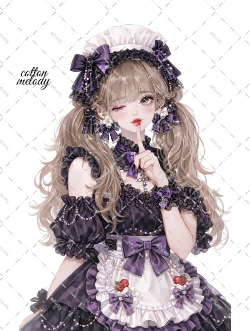 原创贴纸 no.7976 人物贴纸 原创贴纸 人物贴纸 女孩贴纸 原创人物贴纸 - 贴纸 - 纸 