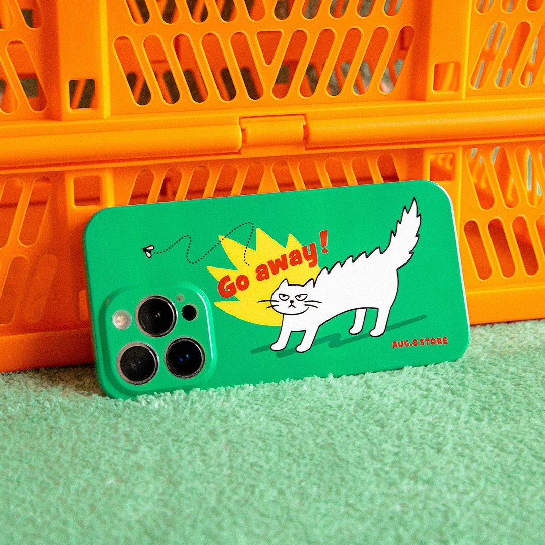 AUG8 STORE 炸毛小猫iPhone亮面手机壳 / 讨厌的事物Go away - 手机壳/手机套 - 塑料 