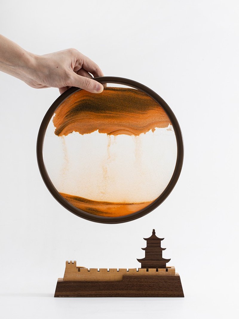 大漠流沙画 中國古韻礼盒 室內擺設 商務禮 - 摆饰 - 木头 