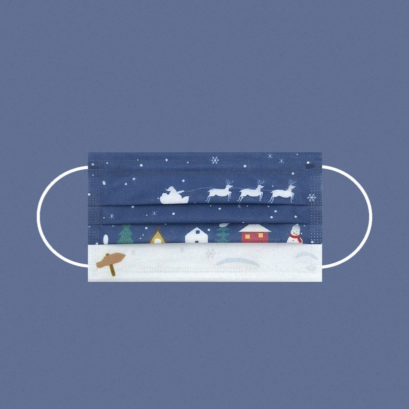 【季节限定】圣诞平安夜 平面成人医疗口罩 (10片/精装袋) - 口罩 - 其他材质 多色